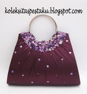 Tas Pesta Ungu Model M1 Cantik Mewah Elegant