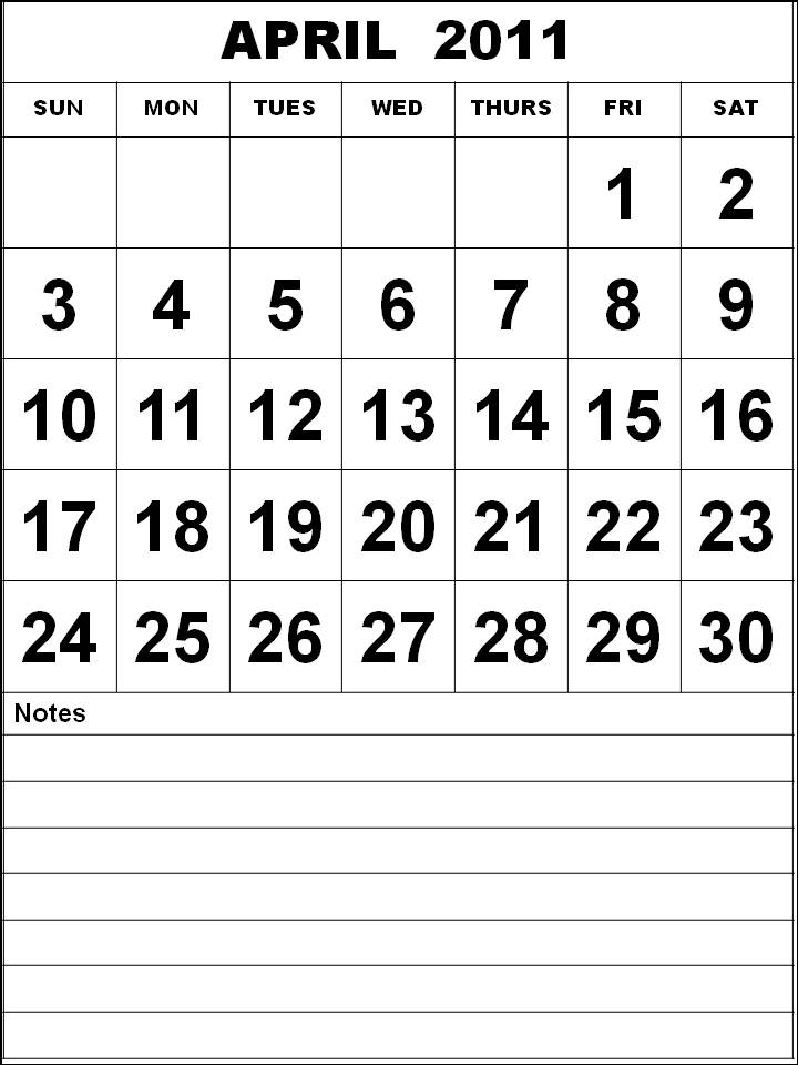 april 2011 calendar template. calendar template april 2011.