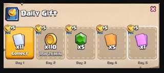 Update terbaru Clash Royale Oktober 2017 : Quest dan Daily Gift