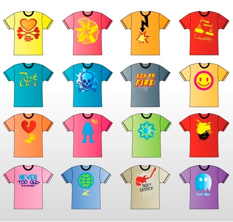 camisetas vectoriales