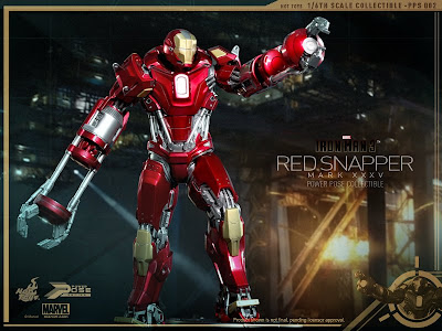 Hot Toys Power Pose Series Iron Man 3 Mark 35 Red Snapper Armor