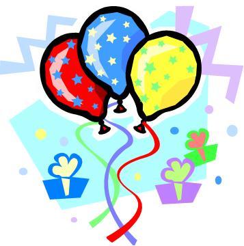 Clip art of a colorful conical birthday party hat 