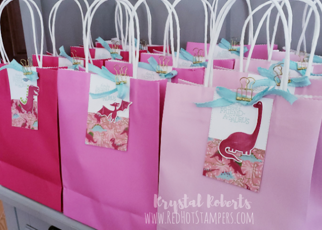 Stampin' Up! Dinoroar Party Goody Bags