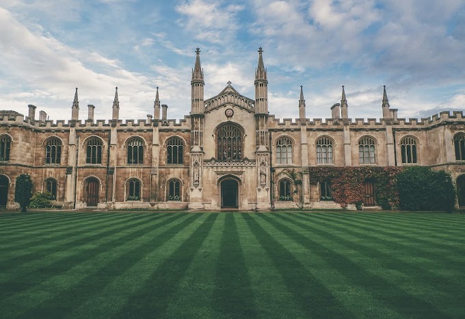 Elegant university building and its campus