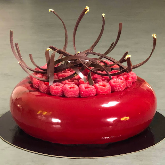 Recette d'entremets vanille chocolat framboise