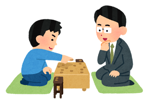 将棋の指導のイラスト