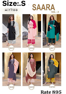 Mittoo Saara vol 2 kurtis Catalog wholesaler