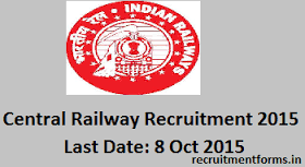  Central Railway Recruitment 2015