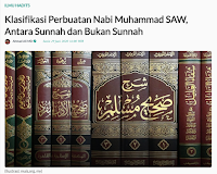 Klasifikasi Perbuatan Nabi Muhammad SAW, Antara Sunnah dan Bukan Sunnah - Kajian Islam Tarakan