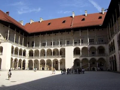 Wawel Castle Inner courtyard at Wawel Castle in Krakow.