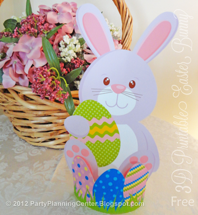 Easter Bunny Basket Template Printable
