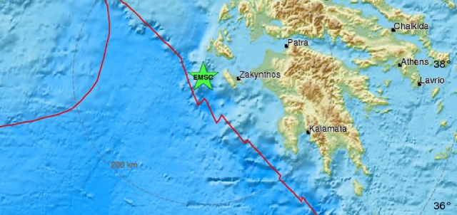 Σεισμός 5 Ρίχτερ στο Ιόνιο έγινε αισθητός σε Πελοπόννησο και Στερεά 