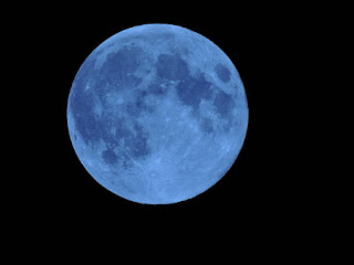Rare Blue Moon seen on the Sky