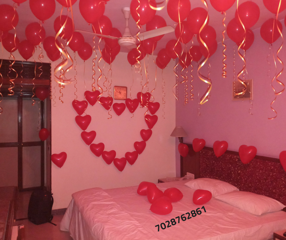 Romantic Room  Decoration  For Surprise Birthday Party in 