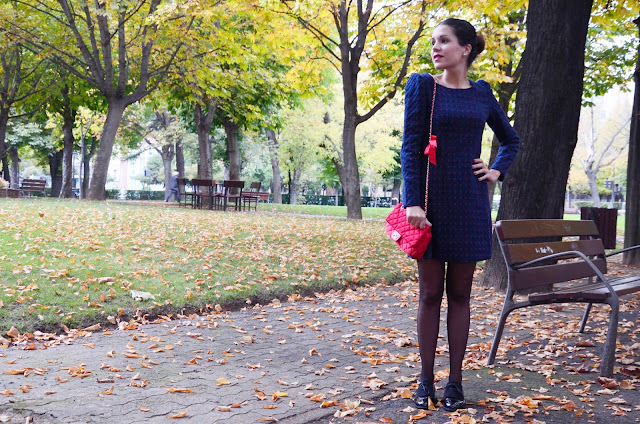 look-vestido-azul-blue-dress-mocasines-shoes-outfit-blogger-fashion