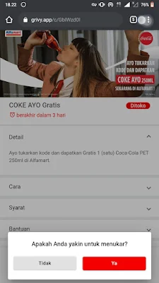 Konfirmasi Redeem