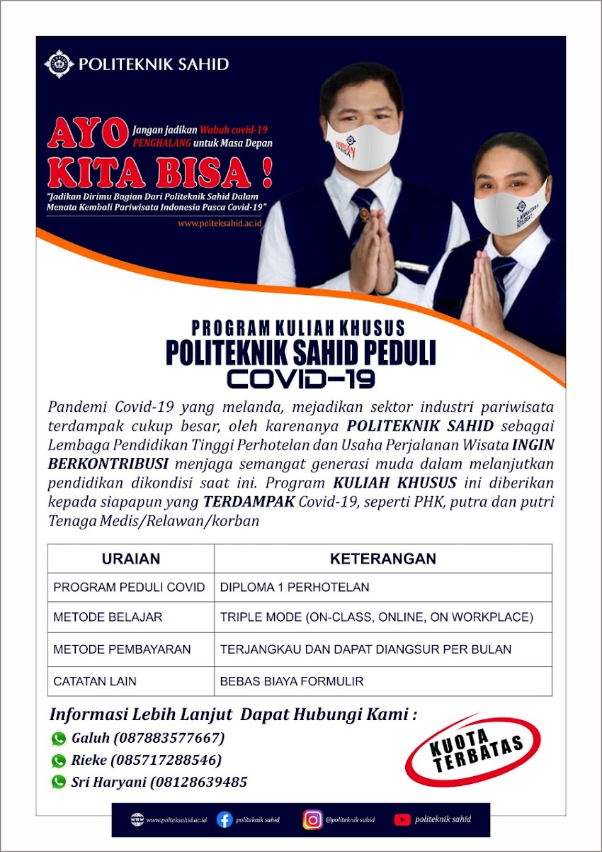 POLITEKNIK SAHID PEDULI COVID-19