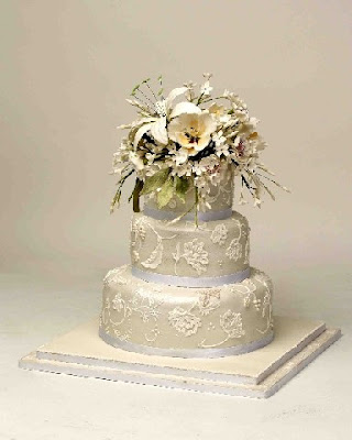 Spring white Wedding Cake