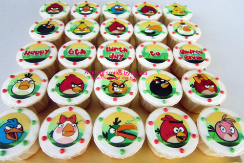 Birthday Cupcake Edible Image Angry Birds