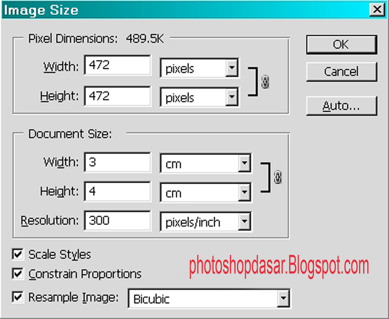 Mengubah ukuran foto dengan photoshop  PHOTOSHOP DASAR