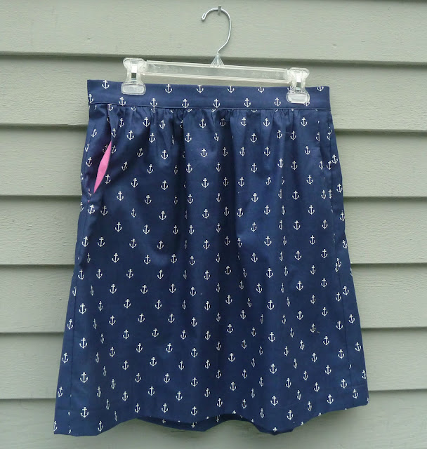 Liesl + Co.'s Everyday skirt in Sarah Jane's Out to Sea Anchors Away print. alidiza: Anchors Away Everyday Skirt