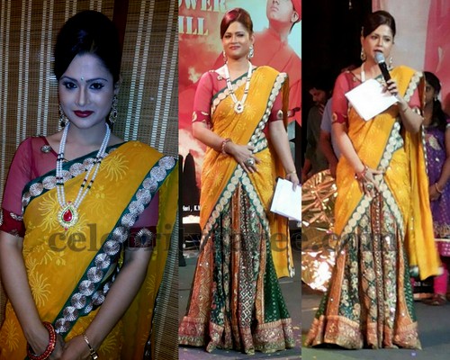 Shilpa Chakravarthy Banaras Half Sari