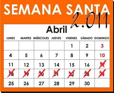 Fechas Semana Santa 2011