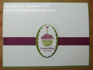 Simple card highlighting a small stamped image, Card #1 of Simple to WOW