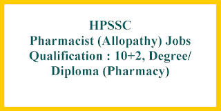 Pharmacist (Allopathy) Jobs in HPSSC