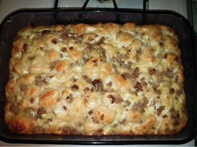 Sausage biscuit casserole