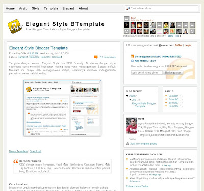 Theme Elegant Style Blogger Templates