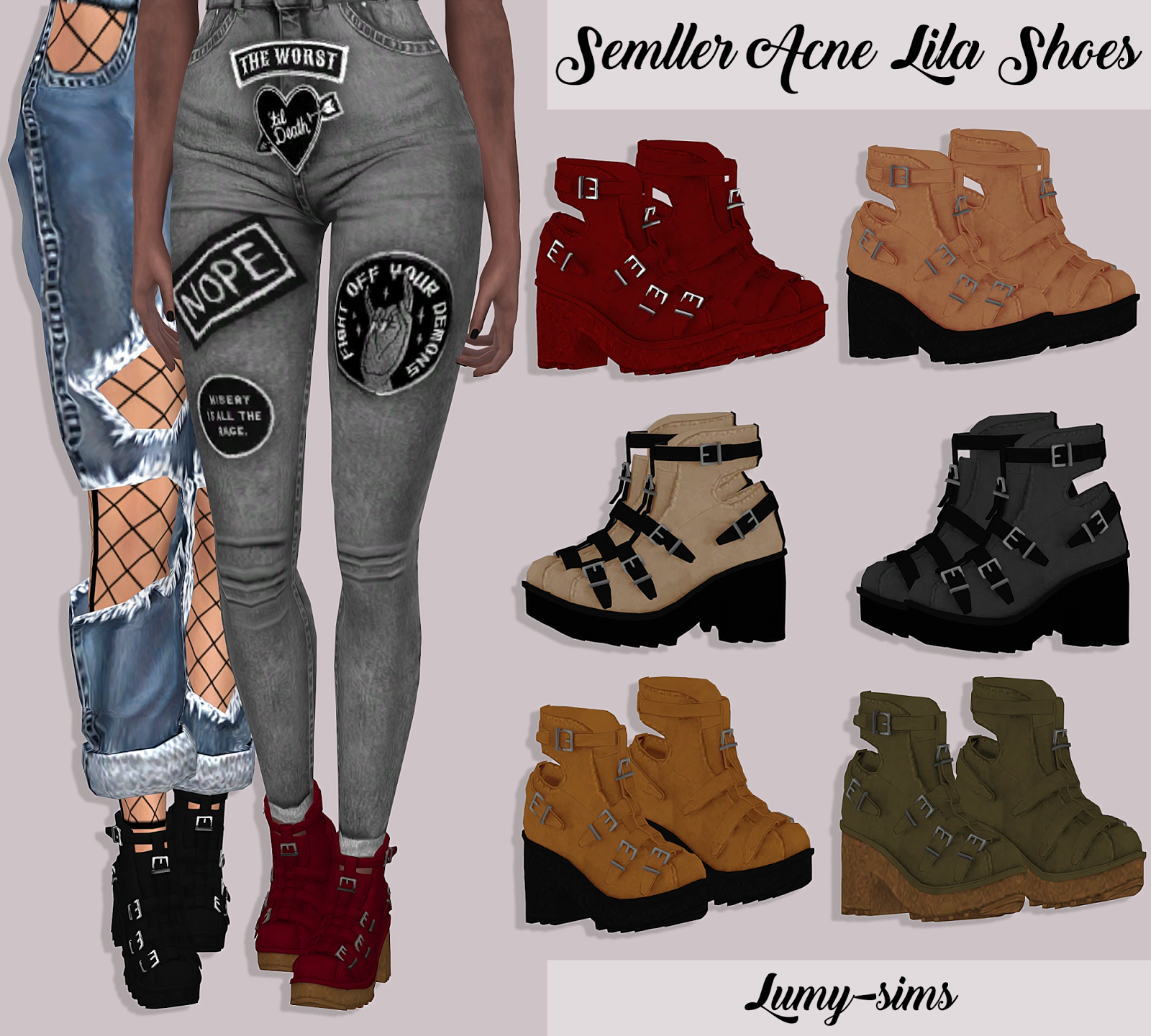 Semller Acne Lila Shoes - Lumy-sims