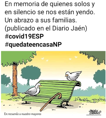 La pandemia del Covid-19 está dejando una cifra superor a 26000 fallecidos en España de los cuales la mayoría están siendo las personas mayores, que están muriendo aisladas y solas sin el cariño de su familia. (7-5-2020)