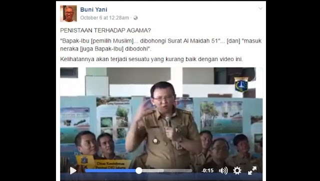 Memprihatinkan !! Karma Buni Yani Kepada Ahok