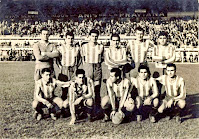 REAL CLUB DEPORTIVO DE LA CORUÑA - La Coruña, España - Temporada 1953-54 - Acuña, Tomás, Rodolfo, Cuenca, Zubieta y García; Arsenio, Oswaldo, Pahiño, Dagoberto Moll y Marroig - REAL OVIEDO 0 R. C. DEPORTIVO DE LA CORUÑA 1 (Pahiño) - 15/11/1953 - Liga de 1ª División, jornada 9 - Oviedo, Asturias, España, Estadio Buenavista.-