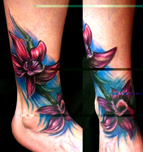 Foot flower tattoos design for women ideas please give me your comment