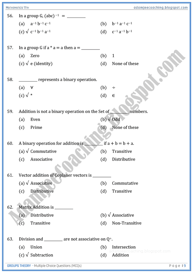 groups-theory-mcqs-mathematics-11th