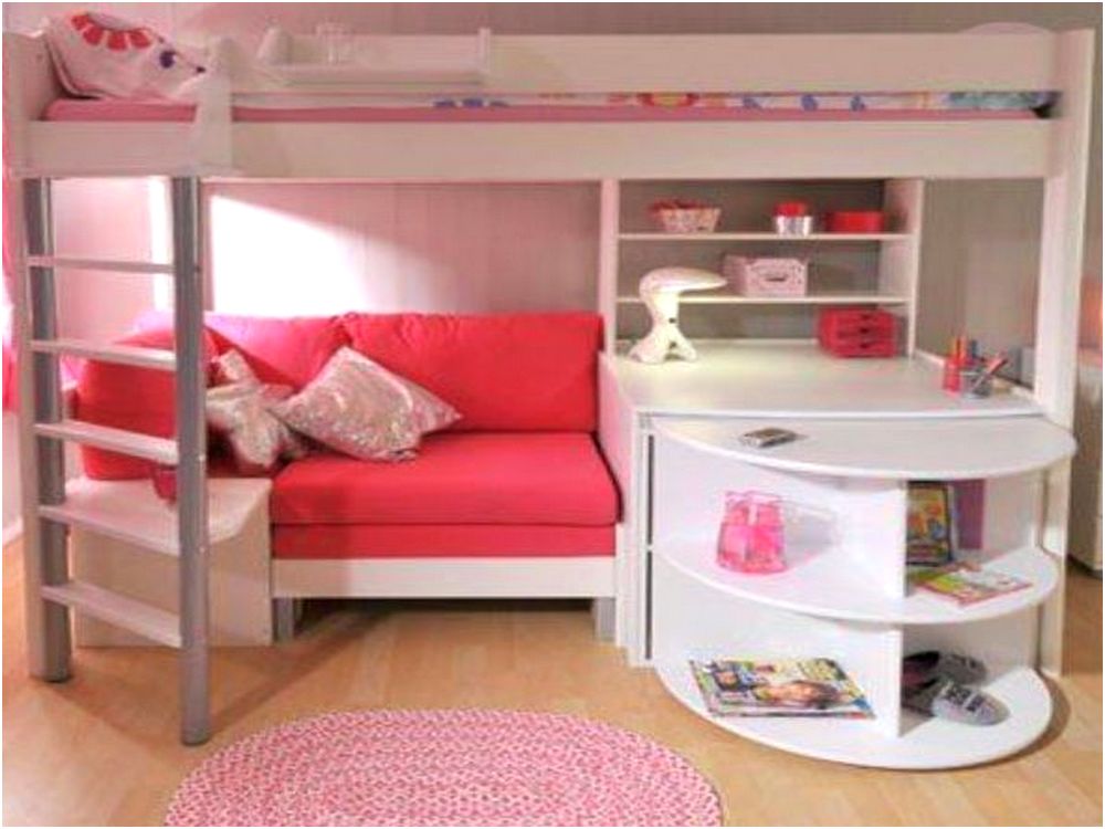 bunk bed with couch and desk