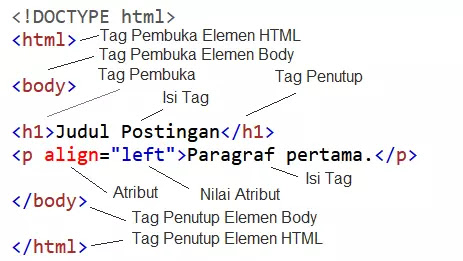 Mengenal Tag, Elemen, dan Atribut dalam HTML