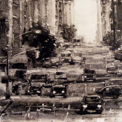 Original Manhattan NYC traffic painting