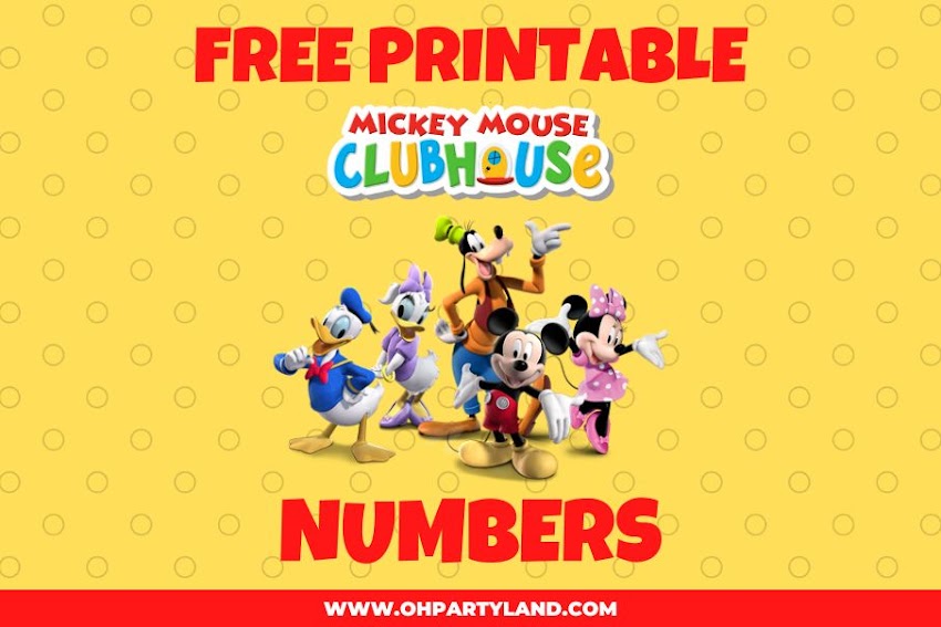 Free Printable Mickey Mouse Clubhouse Numbers