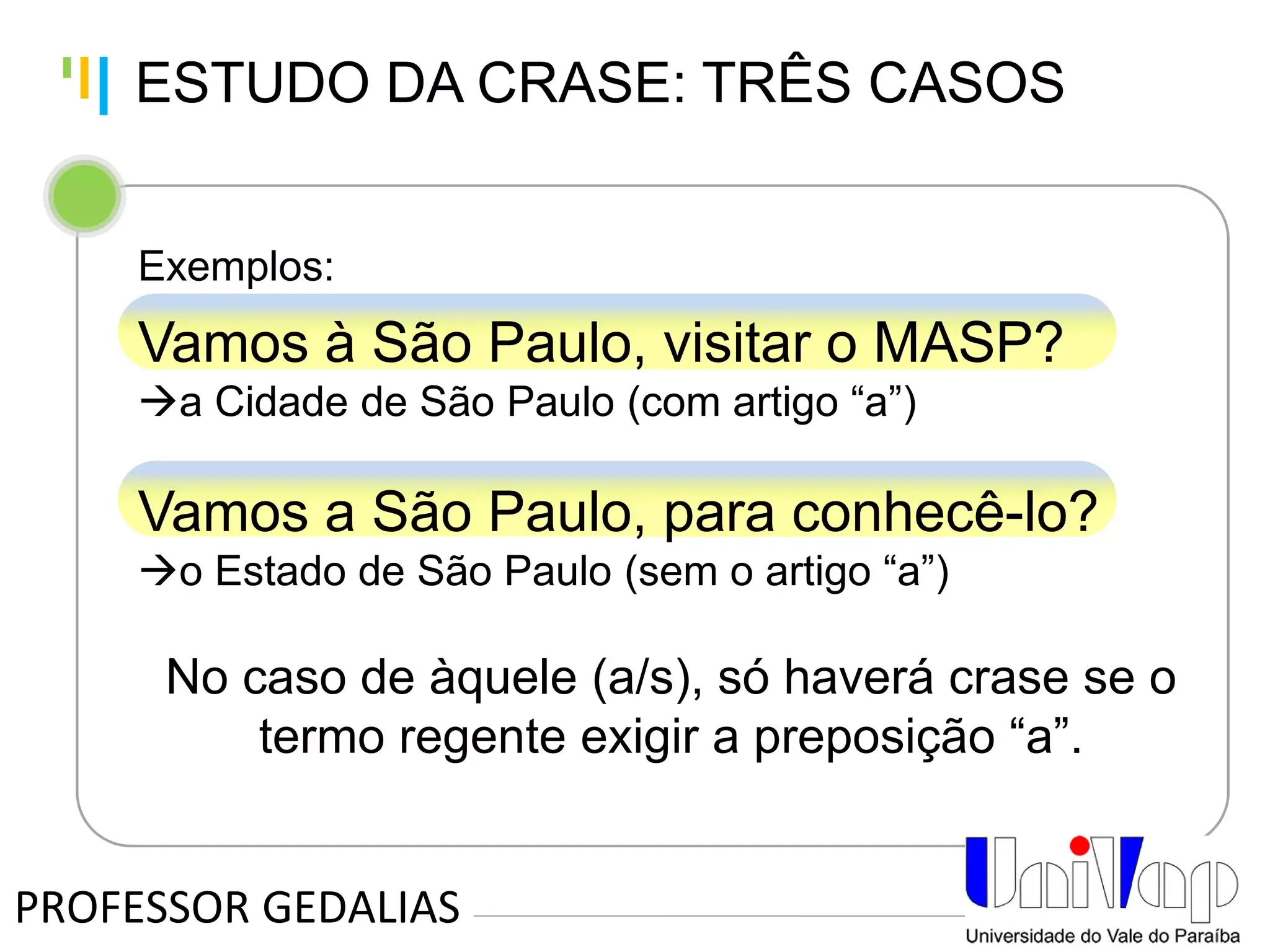 CRASE REGRAS