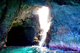 Na Pali Coast Sea Cave Waterfall Napali Catamaran Kauai Hawaii