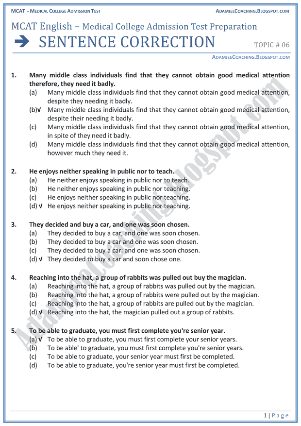 sentence-correction-english-mcat-preparation-notes