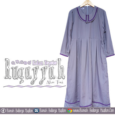 Gamis Katun Toyobo Abu Tua