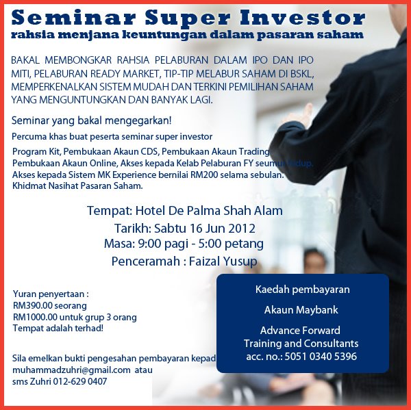 Tip Asas Melabur Saham Di Bursa Malaysia Ilmu Pelaburan Saham Melalui Kursus Dan Seminar Saham