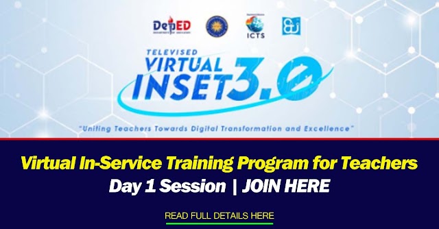 Virtual In-Service Training Program for Teachers (VINSET 3.0) | Day 1 Session | Join here!