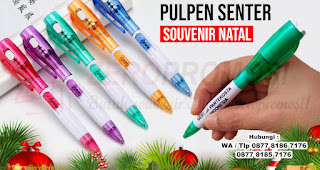 Pulpen Senter untuk souvenir natal