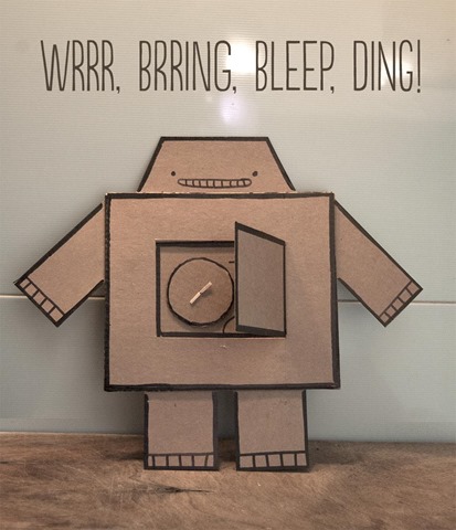 cardboard robot kids craft