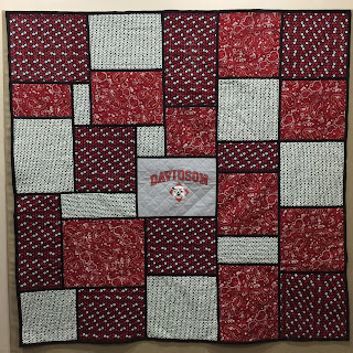 T-Shirt Quilt - Davidson College themed